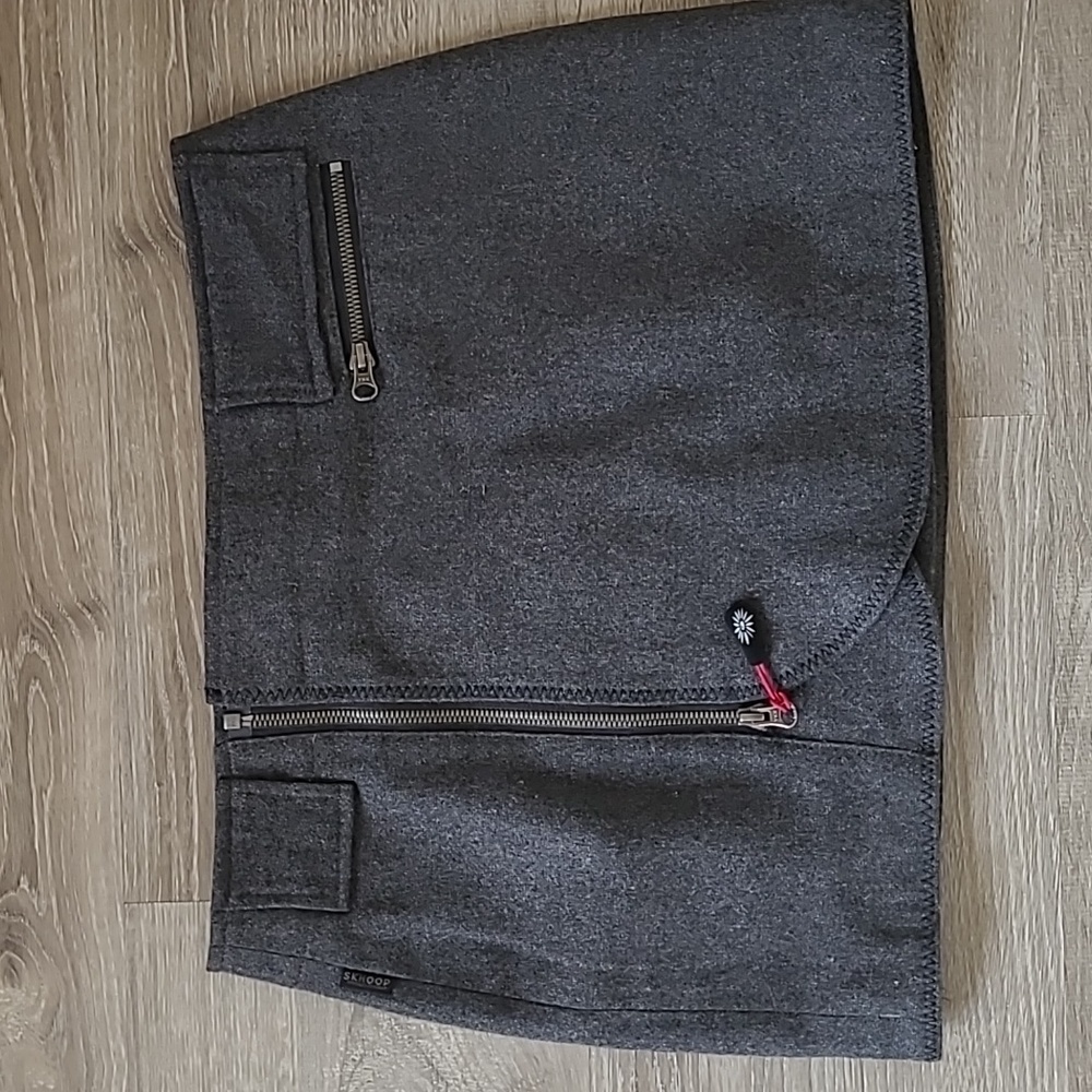 SKHOOP Wool Lined Winter Mini Skirt EUC Sz Small *Scandi Style*